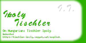 ipoly tischler business card